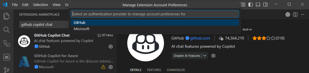select auth provider